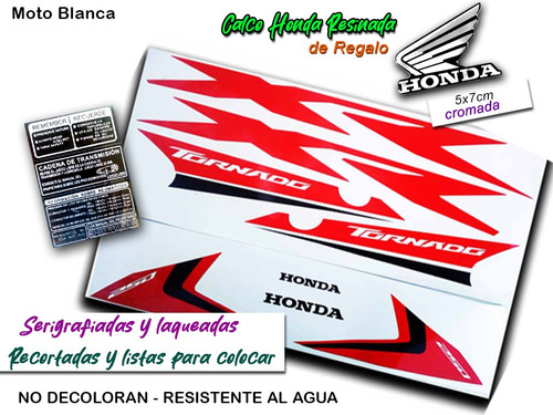 Calcos Tipo Original Honda Tornado 250 - Calidad