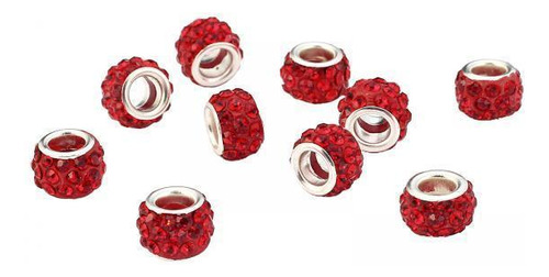 6 Perlas De Diamantes De Imitación Perlas Decorativas Rojo