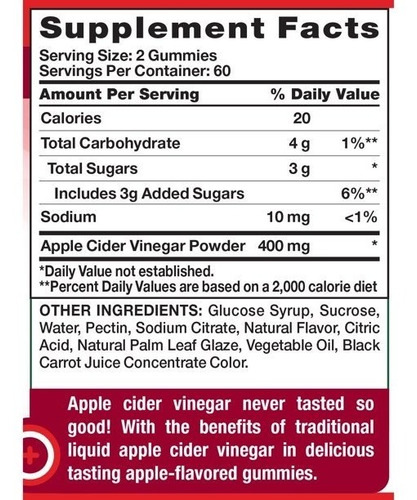 Imagen 4 de 4 de Nature's Truth Vinagre De Sidra De Manzana 120 Gomitas