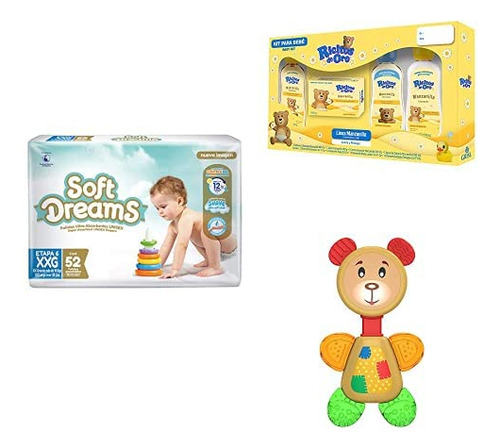 Soft Dreams Pañales Para Bebé Talla Xxg Con 52 Pz + Ricitos