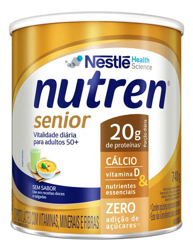 Suplemento Alimentar Nutren Senior Sem Sabor 740g - Nestlé