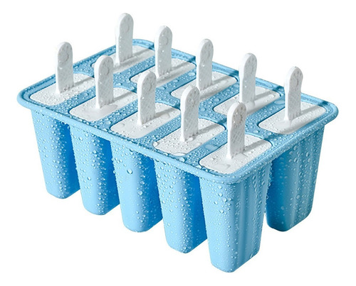 Moldes De Paletas De 10 Piezas De Silicona Moldes De Hielo B