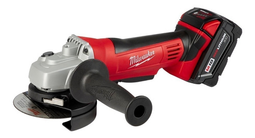 Esmeriladora angular inalámbrica Milwaukee M18 2680-22 color rojo + accesorios