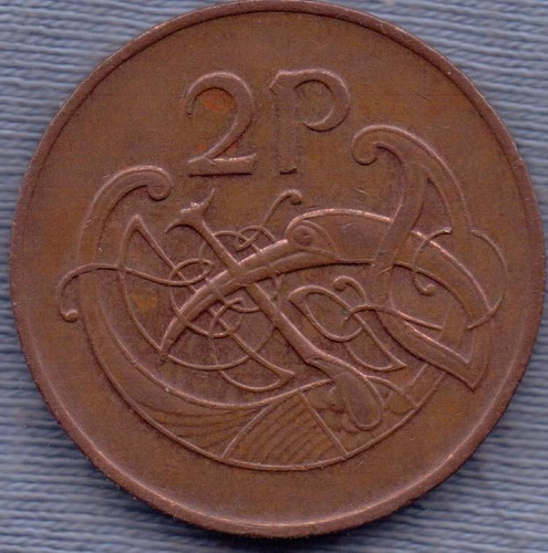 Irlanda 2 Pence 1985 * Ave * Arpa Irlandesa *