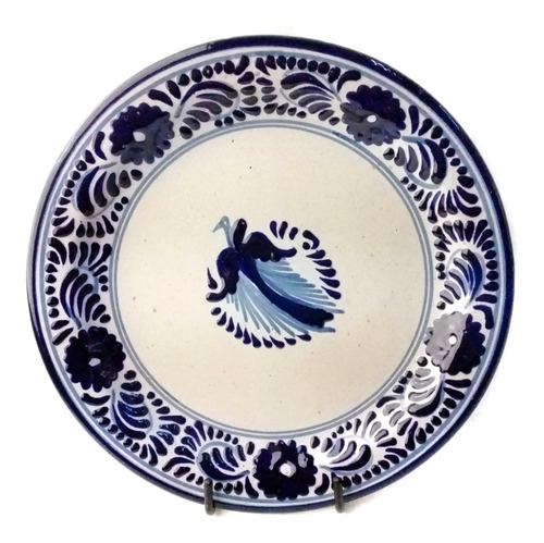 Plato De Talavera Poblana Barroca Base 25 Cm Quetzal #44