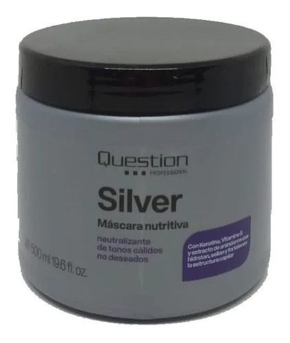 Máscara Silver Question 500ml Rubio Blanco Gris Matizador