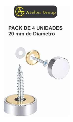 Tapa Tornillos Pack 4 Unidades 20 Mm De Diametro 