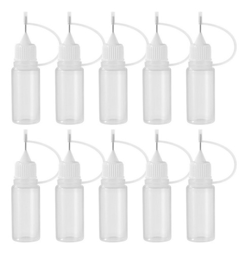 Ultnice 10pcs 10 Ml Punta De Aguja Pegamento Botellas Líqui