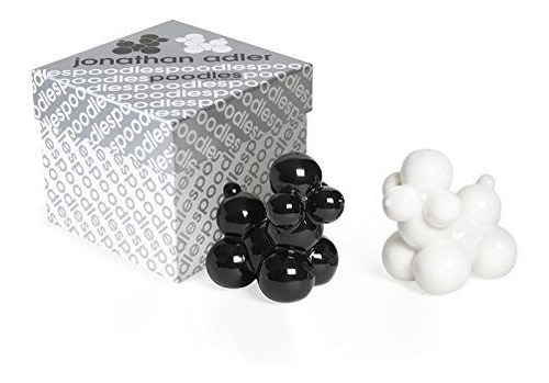 Jonathan Adler Poodles Sal Y Pimienta Shakers Blanco Y Negro