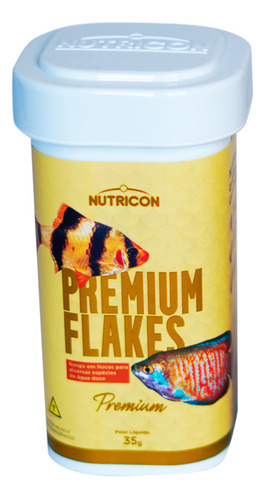 Nutricon Premium Flakes - 35g - Ração Peixes