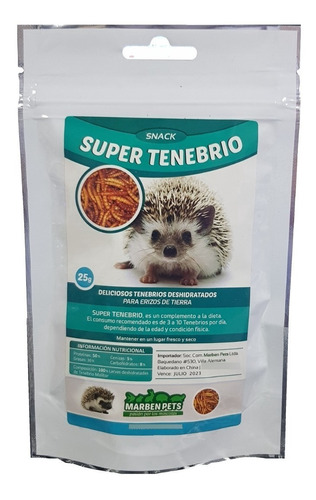 Super Tenebrio Para Erizo, Petauro, Reptiles, Aves, Hamster