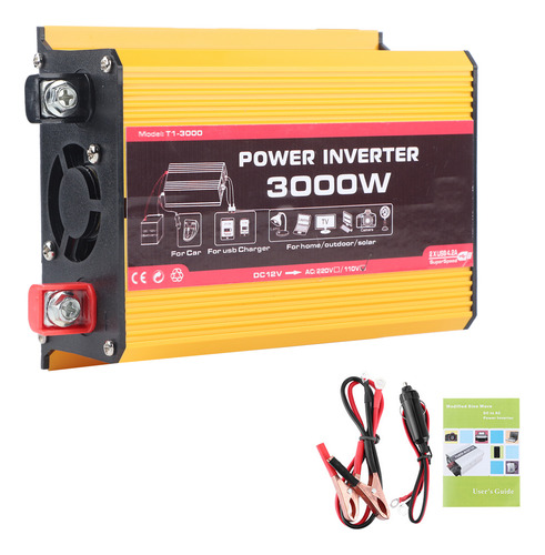 Convertidor De Potencia Para Automóvil, 3000 W, Doble Usb, M