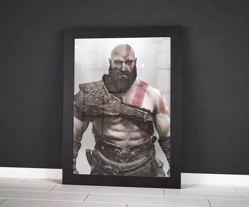 Quadro Decorativo God Of War 1 com Moldura A3