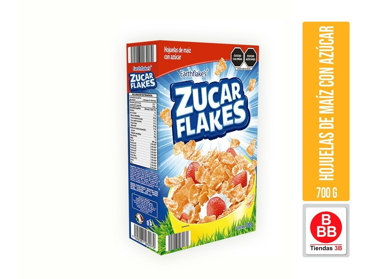 Cereal Zucar Flakes Earthflakes, 700g