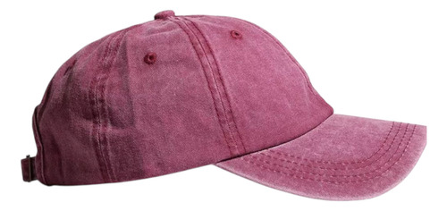 Gorra Lisa Vintage Gabardina 100% Algodón Premium Importada Bordó Regulable Vintage