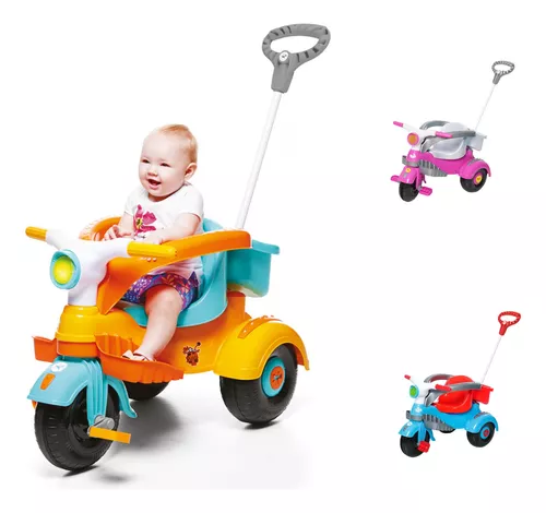 Triciclo Infantil Com Empurrador E Protetor 1-3 Anos Lelecita