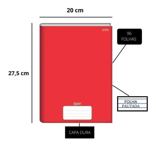 Cuaderno Universitario Encuadernado Tapa Dura 200x275mm 96 Hojas