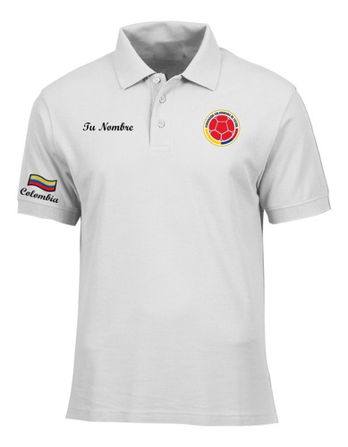 Camiseta Tipo Polo Colombia Personalizada Logos Bordados