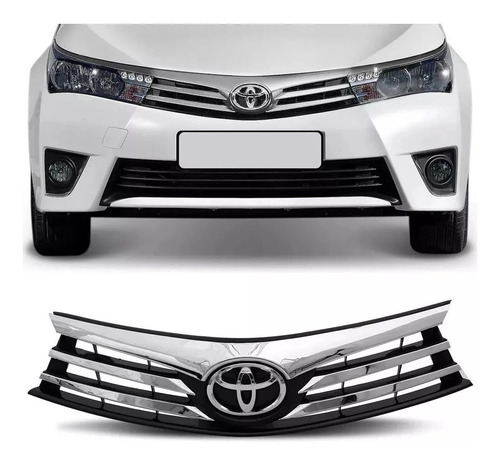 Grade Corolla Ano 2015 2016 2017 Cromada Com Emblema