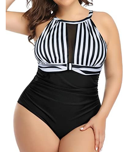 Aqua Pieza Traje Baño Con Control Abdomen Cuello Talla Extra