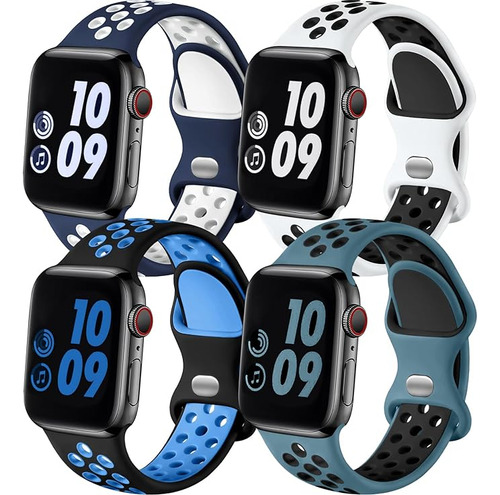 4 Mallas Deportivas Para Apple Watch 49/45/42mm F Talle M-l