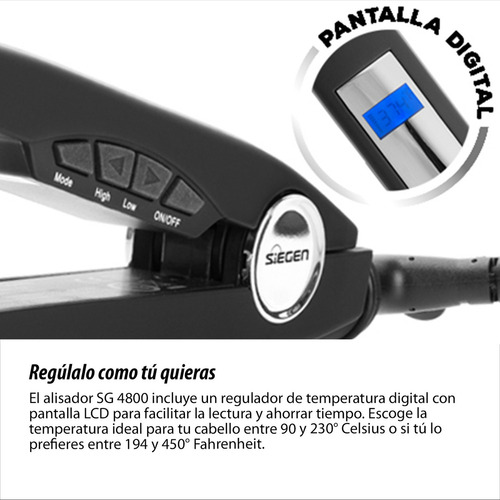 Set Alisadora De Pelo Siegen Sg-4800 Unlimited Liss
