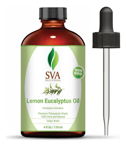 Aceite Esencial De Eucalipto De Limón Sva Organics 4 Oz 