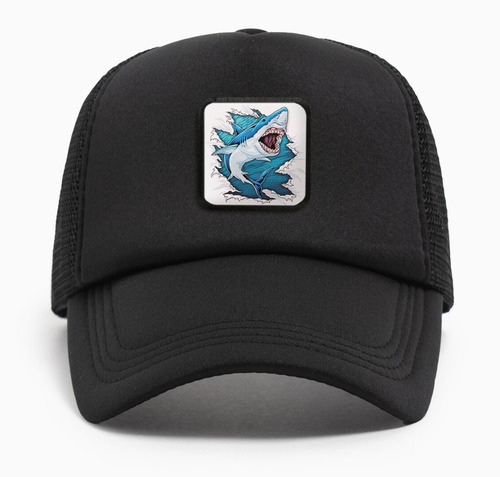 Gorra Gorro Trucker Animales Animal Tiburon Azul An42