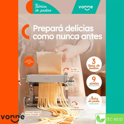 Máquina Para Pasta Ravioles Tallarines Acero Inoxidable