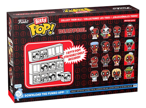 Funko Bitty Pop! Pacote de 4 minifiguras de Deadpool Dinopool