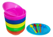 Comprar 40 Platos Grandes Hondos Pozoleros + 40 Cucharas Plásticas