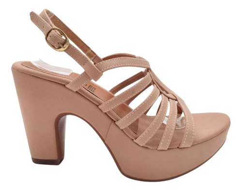 Zapatillas Elegantes Dama Nude 10.5cm Confort Comodas Casual