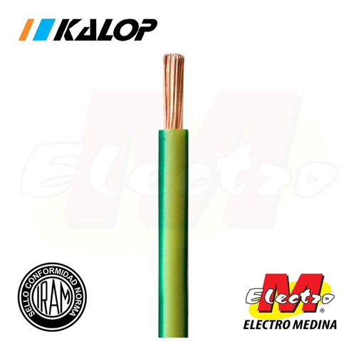 Cable Unipolar 2,5mm Metro Cat 5 Verde Kalop Electro Medina