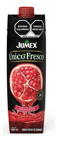 2 Pzas Bebida Jumex Único Fresco De Granada 960 Ml