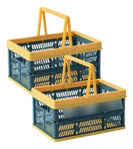 Comprar Cesta Plegable Plastico Para Compra Comestibles: Asa