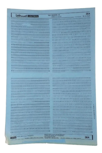 Letraset Decalque Folha 25 X 38cm Letras Adesivas 2.8mm