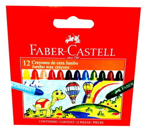 Crayones Faber D/cera (223012) Jumbo Est X12