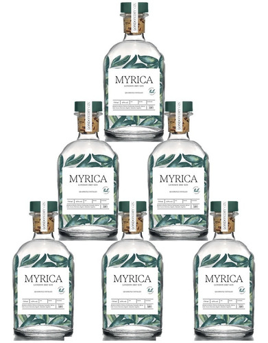 MYRICA Quadruple Destilled London Dry - 750 mL - Pack - 6