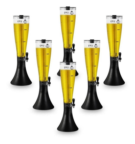6 Torres De Chopp Tulipa 3,5l Super Gelada - Marchesoni N