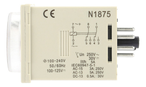 Relé Temporizador De Retardo 1.2s-300h Control De Perilla 8