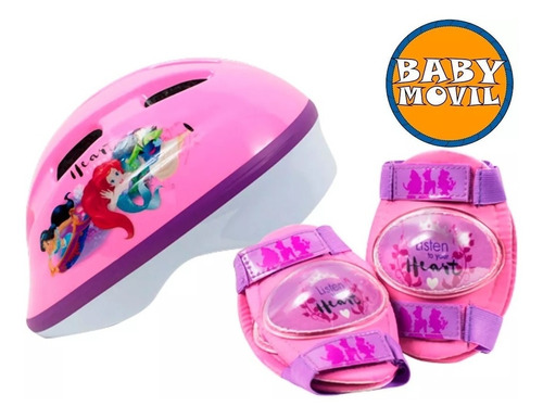 Set Proteccion Patin Casco Barbie Minnie Mickey Spiderman