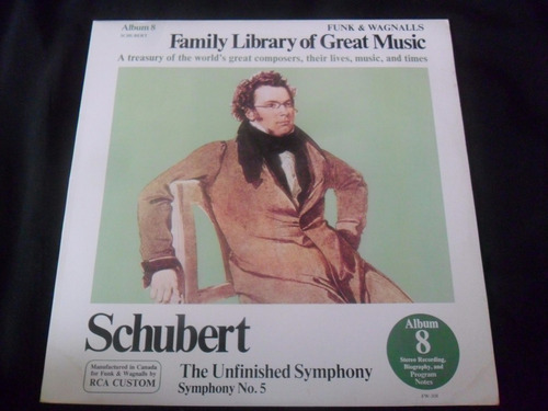 Vinilo Lp Schubert  Family Library Of Great Music