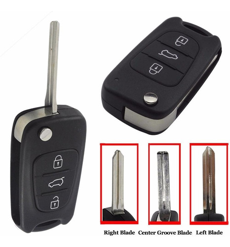 Imagen 2 de 9 de Carcasa Para Llave Auto Kia Sportage Hyundai 3bot Izquierda