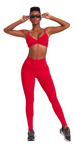 Conjunto Fitness Academia Top + Legging Vermelho Caju Brasil