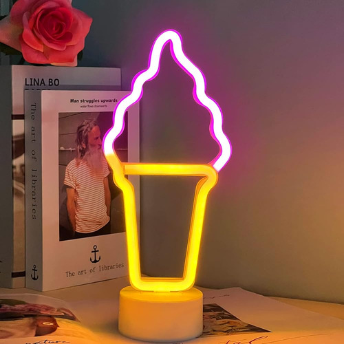 Signo De Neón De Helado, Luces De Neón De Helado Para Decora