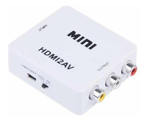 Mini Adaptador Conversor De Hdmi Para Video Composto 3rca Av