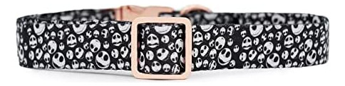Instapettags Jack Skellington Collar De Perro De Oro Rosa |