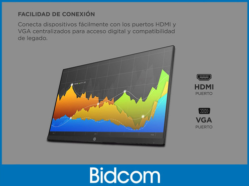 Monitor 22 Hp N223 Full Hd 1080 60hz Hdmi Gtía Bidcom Cuotas
