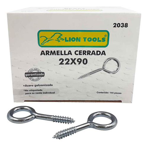 Armella Cerrada Galvanizada 22x90 Caja Con 144 Pz Lion Tools