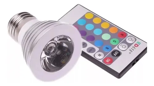comprar Lampara Led Colores A Control Remoto - Fx - Bajo Consumo 3w